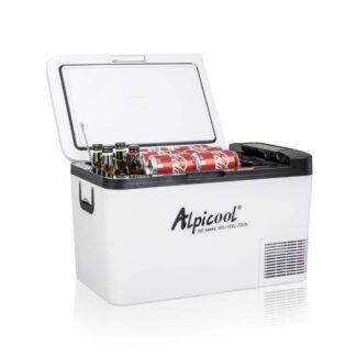 Alpicool K25 Portable 26 Quart Car RefrigeratorFreezer, 1224V DC & 100-240V AC, -4F68F, 60W